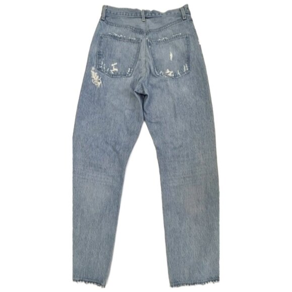AGOLDE High-Rise Distressed Straight Leg Jeans Light Wash Designer Denim 26 - Picture 7 of 15